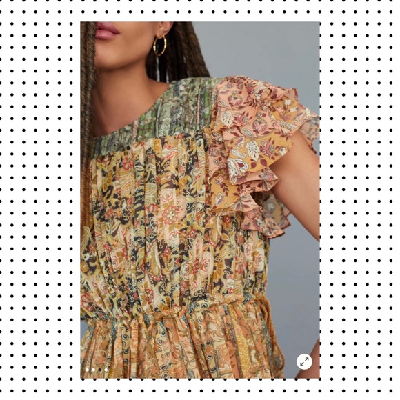 NWT Anthropologie x Le Me Be - Lara Pintucked Blouse 8 - Picture 7 of 11